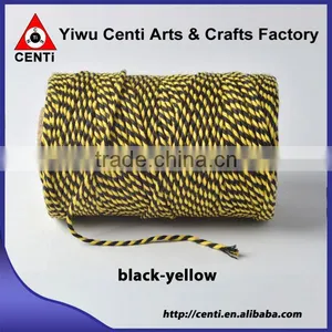 Fashion Black and Yellow Double Colour Cotton Thread Bakers Twine Two Tone Cotton Twine thumbnail-1