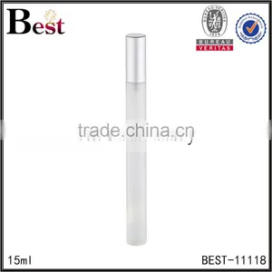 Best Selling Cosmetic Packaging 15ml Yiwu Clear Perfume Bottle Thin and Long Golden Silver Aluminum Spray Glass Bottle Perfume thumbnail-2