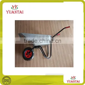Hot Sell Russia Style Galvanized Bucket / Tray Dural Handle Concrete or Garden Tool Wheel Barrow Manufacture WB6080 thumbnail-3