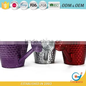 10 Inch Modern Outdoor Planters Galvanised Pots for Plants Zinc Plant Pot thumbnail-6