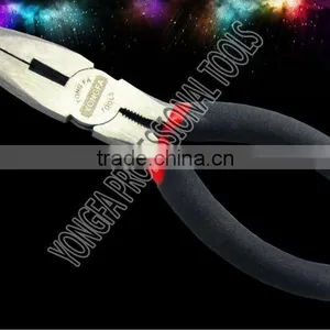 YF2287 Professional Dipped PVC Handle Bent Nose Pliers thumbnail-1