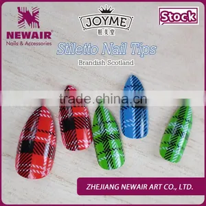 2016 Newest Full Cover Factory Nail Supplies Colorful Stiletto Nail Tips thumbnail-5