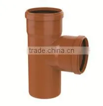 HIGH QUANLITY TEE WITH SOCKET OF PVC GB STANDARD EXPANDING FITTINGS FOR DRAINAGE WITH GASKET thumbnail-1