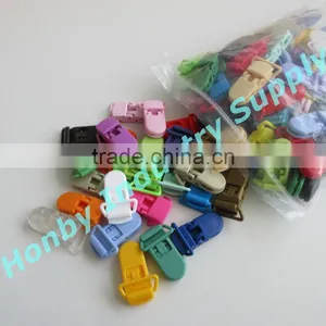 Baby Accessories Cute Color 20mm Safety Resin Baby Pacifier Clip For Holder thumbnail-6