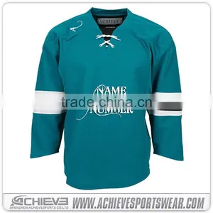 Wholesale Factory Custom Made High Quality Long Sleeves Low MOQ Blank Hockey Jersey thumbnail-6