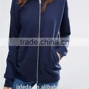 Cheap Price Women Solid Color Bomber Jacket in Jersey thumbnail-5