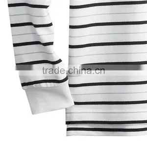 Wholesale Polo Shirt in China Black and White Striped 100% Polo T-shirt thumbnail-4