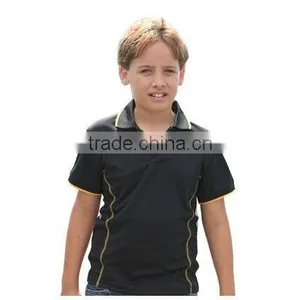 2012 Fashion Design Boys 100% Polyester Quick Dry Kids School Uniform Two Color Combination Sport Cool Dry Bulk Polo T-shirts thumbnail-1