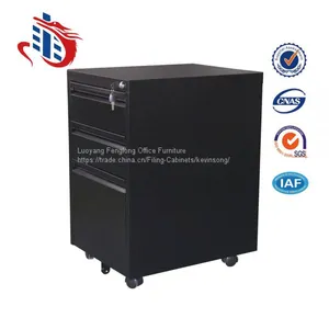 Multi-functional Movable Mobile Pedestal 3 Drawer Metal File Cabinets thumbnail-1
