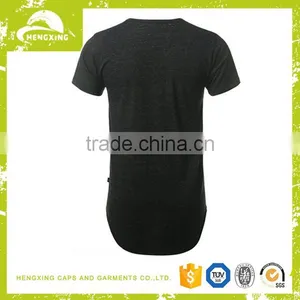 Custom High Quality Hip Hop Light Weight Oversized Longline Blank Couple T-shirt thumbnail-2