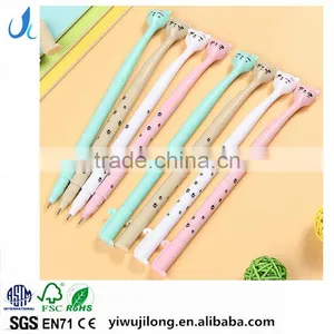 Cute Novel Cat Shape Promotional Gel Pen Gift for Schoold Kids thumbnail-1