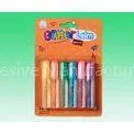 Eco Friendly Purple / Green / Red / Gold Glitter Glue Pens , Yellow Card thumbnail-1