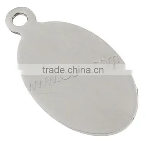 Best Selling Products Stainless Steel Flat Oval Logo Engraved Jewelry Tag Charm thumbnail-2