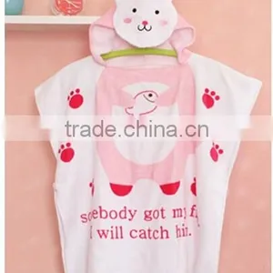 100% Cototn Hooded Poncho Towel for Children or Adults thumbnail-1