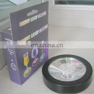 ABS Material 3*AAA Battery Led Glow Coaster Led Bottle Pads thumbnail-4