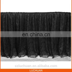 Black Lace Table Skirt Designs For Wedding And Steps In Table Skirting thumbnail-1