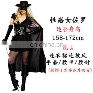 In Stock Halloween Adult and Kids Zorro Costume thumbnail-3