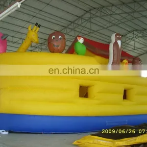 Inflatable With Slide Bouncer Inflatable Amusing Animal Boat Jumper Combo thumbnail-1