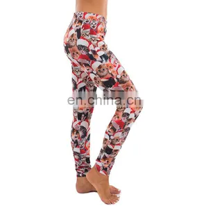Sexy Compression Tights Dri Fit Running Push up Fitness Womens Printed Always Christmas Leggings thumbnail-5
