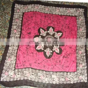 BATIK SILK SCARF / STOLE / SARONG thumbnail-1