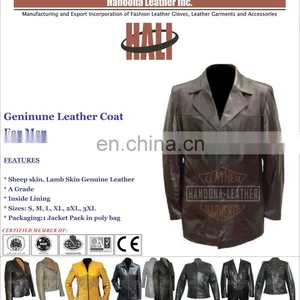 OEM Black Leather Leather Dress Coat | New Fashion Black Elegant Winter Leather Blazer thumbnail-1