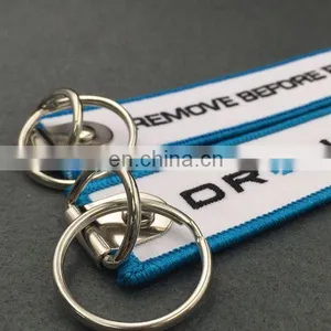 Embroidery Keychain Key Tag Key Fob Custom Embroidery Fabric Keychain thumbnail-4
