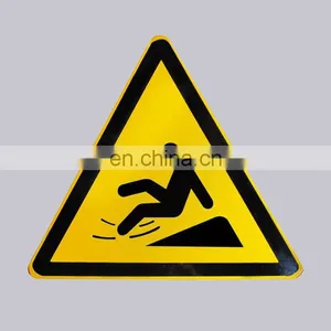 Wholesale Promotion Cheap Triangle Shape Custom Yellow Reflective Metal Safty Warning Sign thumbnail-1