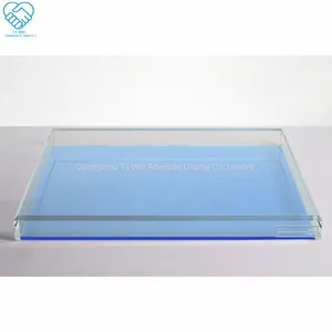 Manufacturer Custom Clear Rectangle Durable Recycled Acrylic Tray thumbnail-1