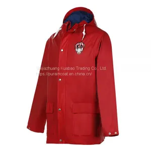 PU Rain Jacket With 210T Nylon Lining thumbnail-2