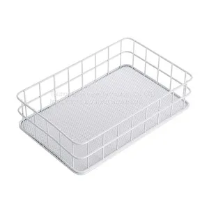 Black&White Color Metal Storage Basket For Kitchen Cabinet Wardrobe Bathroom thumbnail-4