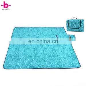 Polar Fleece China Factory Wholesale Folding Picnic Waterproof Insulation Blanket thumbnail-5
