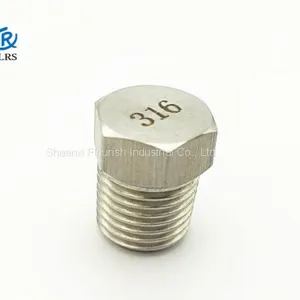 ASME B16.11 Hexagon Head NPT/BSPT A182 F316/316L Threaded Plug/pipe Fitting thumbnail-1