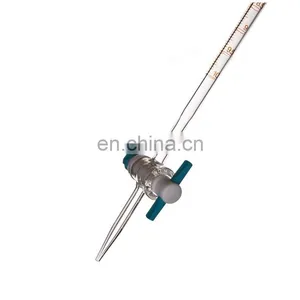 Customized Chemistry Lab 10ml 25ml 50ml 100ml Transparent Glass Acid Base Burette thumbnail-1