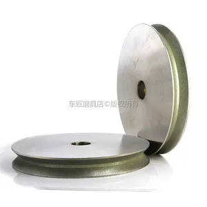 V Groove Grinding Wheels or Glass Edging Beveling Machine Pencil Edge Abrasive Wheel Arc Shape Medium Grit thumbnail-1