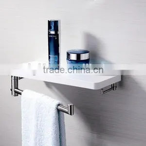 Stainless Steel Bathroom Shelf With Toilet Paper Holder / Wall Mounted Bathroom Shelf / Bathroom Accessory thumbnail-5