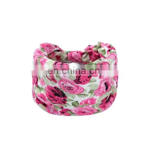 Cheap Custom Sublimation Headband Solid Twist Elastic Hairbands With Button thumbnail-3