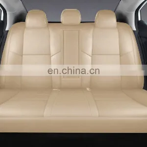 2022 New Design China Manufacturer Vehicle Chair Cover Beige Deluxe True Genuine Leather Full Coverage Car Seat Cover thumbnail-3