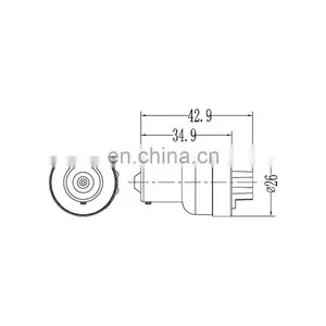 High Quality Car Halogen Bulb Light With Beep Alarm 12V 95dB P21W/1156 Port thumbnail-3