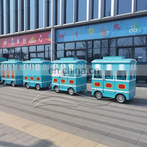 Christmas Carnival Games Small Backyard Electric Train Trackless Train for Sale thumbnail-5