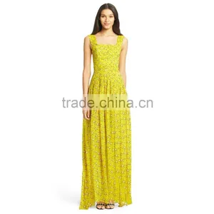 Fashion Chiffon Printed Dress Catwalk Prom Dress Lady Dress thumbnail-3