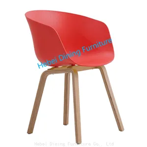 Dining Furniture Living Room Furniture Beautiful Outdoor PP Cafe Chair Backrest Armrest Plastic/Velvet Chairs thumbnail-2