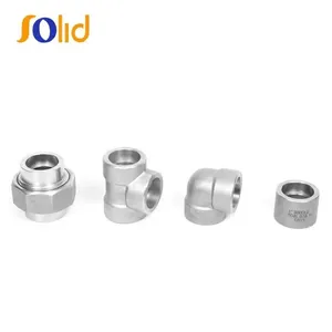 ASME B 16.11 3000lbs ASTM A105 High Pressure Steel Forged Socket Weld Pipe Fittings thumbnail-1