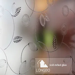Clear and Extra Clear Acid Etched Frosted Glass for Window Door and Office Partitions With China Factory Lowest Price thumbnail-5