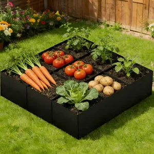 Heavy Duty Square Plant Grow Bags Breathable Fabric Pots for Nursery thumbnail-5