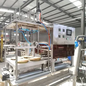Fully Automatic Film Sealing Machine for Small Hot Pot Aluminum Foil Bowls, Automatic Bowl-type Packaging Machine for Catering thumbnail-1