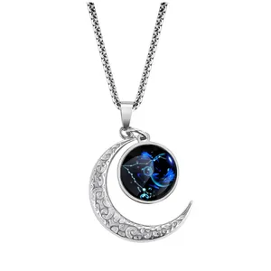 Wholesale 12 Constellation Necklace, Men's and Women's Necklace, Good Luck Energy Necklace,Couple Lover Necklace thumbnail-1
