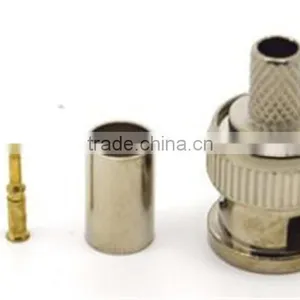 BNC Male Crimp Plug for RG59 Coaxial Cable, RG59 BNC Connector BNC Male 3-piece Crimp Connector Plugs RG59 AC23 thumbnail-1