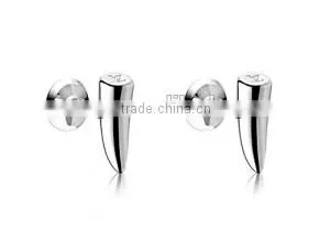 2016 New High End Cufflink for Men Manufacturer Supply Stainless Steel Jewelry Cone Cufflinks thumbnail-1