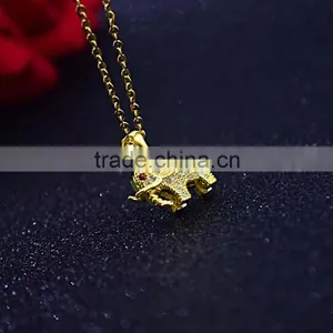 Wholesale Indonesian Market Elephant Stainless Steel Gold Jewellery Pendant Necklaces Supplier's Choice thumbnail-4
