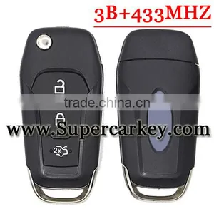 Best Price 3 Button Flip Remote Key With 433mhz Full Genuine for Ford thumbnail-1